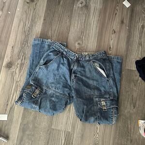 no brand cargo jeans blue green boys 16